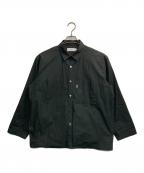 Graphpaperグラフペーパー）の古着「Stretch Typewriter L/S Box Shirt」｜ブラック