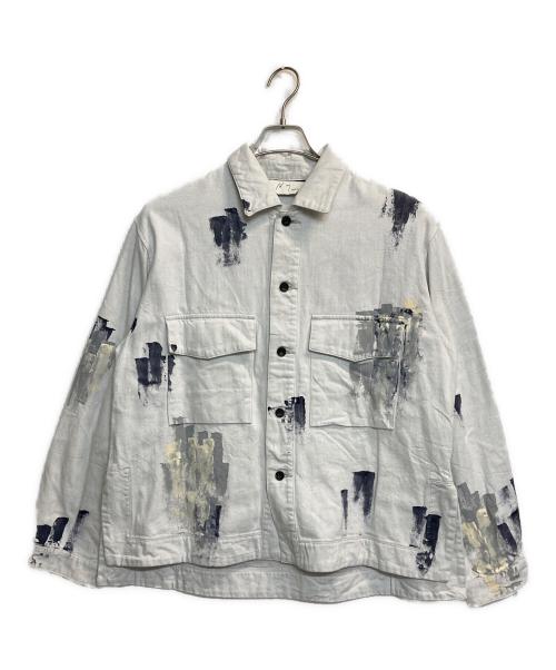ANCELLM（アンセルム）ANCELLM (アンセルム) ARTISAN SNOW DENIM SHIRT JACKET グレー サイズ:1の古着・服飾アイテム
