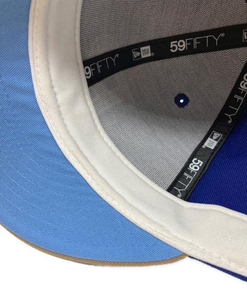 New Era（ニューエラ）New Era (ニューエラ) キャップ ベージュ×ブルー サイズ:7 3/8の古着・服飾アイテム