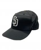 New Eraニューエラ）の古着「SAN DIEGO PADRES CO 59FIFTY SATIN BLACK」｜ブラック