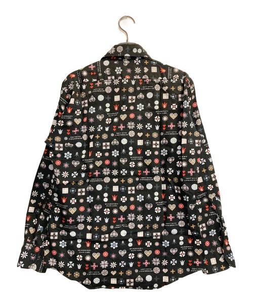 BURBERRY BLACK LABEL（バーバリーブラックレーベル）BURBERRY BLACK LABEL (バーバリーブラックレーベル) モノグラムシャツ ブラック サイズ:2の古着・服飾アイテム