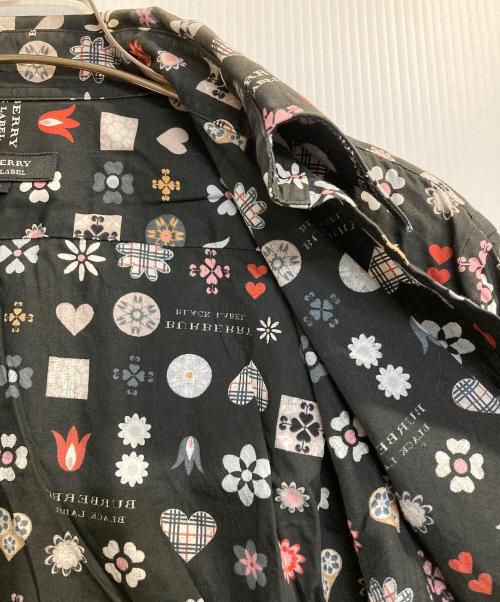 BURBERRY BLACK LABEL（バーバリーブラックレーベル）BURBERRY BLACK LABEL (バーバリーブラックレーベル) モノグラムシャツ ブラック サイズ:2の古着・服飾アイテム