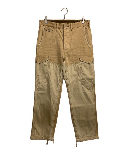 RRL（ダブルアールエル）RRL (ダブルアールエル) Corduroy oilcloth Cotton Paneled Cargo Pant / コーデュロイオイルクロスコットンパネルドカーゴパンツ カーキ サイズ:32×32の古着・服飾アイテム