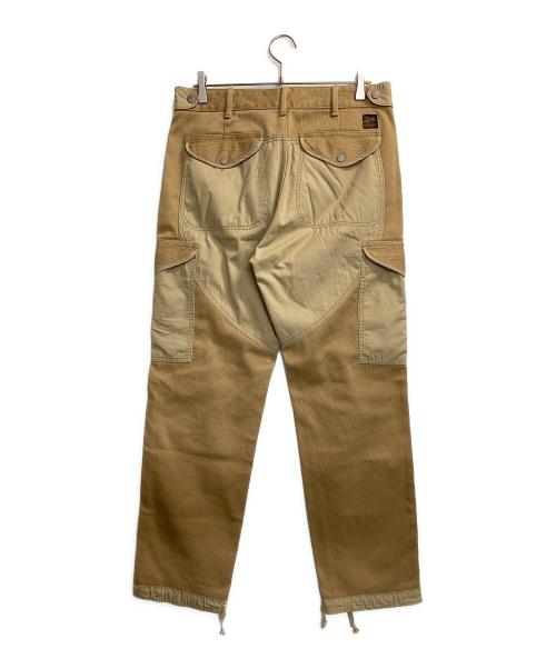 RRL（ダブルアールエル）RRL (ダブルアールエル) Corduroy oilcloth Cotton Paneled Cargo Pant / コーデュロイオイルクロスコットンパネルドカーゴパンツ カーキ サイズ:32×32の古着・服飾アイテム