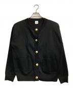 Spick and Spanスピック＆スパン）の古着「ウォッシャブルクルーネックカーディガン」｜ブラック