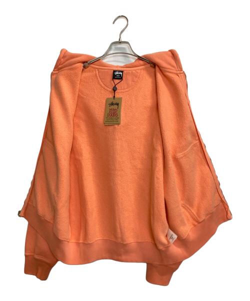 stussy（ステューシー）stussy (ステューシー) PIGMENT DYED ZIP HOODIE / ピグメントダイジップフーディ オレンジ サイズ:L 未使用品の古着・服飾アイテム