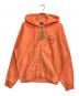 stussy（ステューシー）の古着「PIGMENT DYED ZIP HOODIE / ピグメントダイジップフーディ」｜オレンジ
