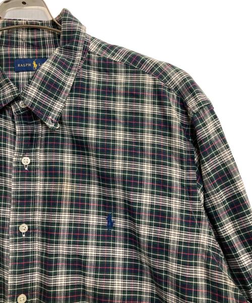 RALPH LAUREN（ラルフローレン）RALPH LAUREN (ラルフローレン) チェックシャツ グリーン×ネイビー サイズ:ＸＸＬの古着・服飾アイテム