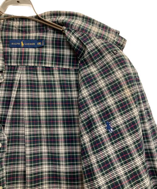 RALPH LAUREN（ラルフローレン）RALPH LAUREN (ラルフローレン) チェックシャツ グリーン×ネイビー サイズ:ＸＸＬの古着・服飾アイテム