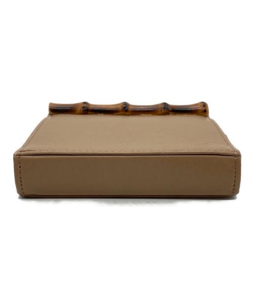 pomtata（ポンタタ）pomtata (ポンタタ) バンブーガマ口ショートウォレット ベージュの古着・服飾アイテム