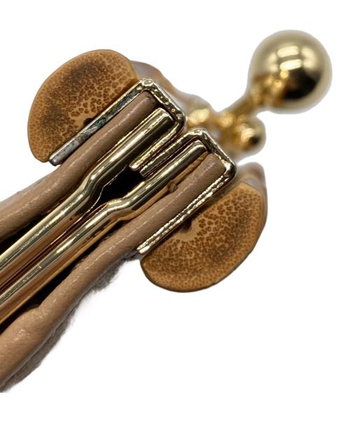 pomtata（ポンタタ）pomtata (ポンタタ) バンブーガマ口ショートウォレット ベージュの古着・服飾アイテム