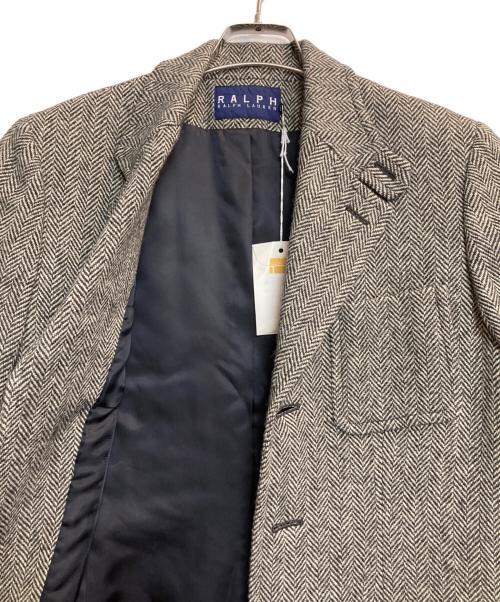 RALPH LAUREN（ラルフローレン）RALPH LAUREN (ラルフローレン) エルボーパッチヘリンボーン3Bジャケット ブラック×ホワイト サイズ:13の古着・服飾アイテム