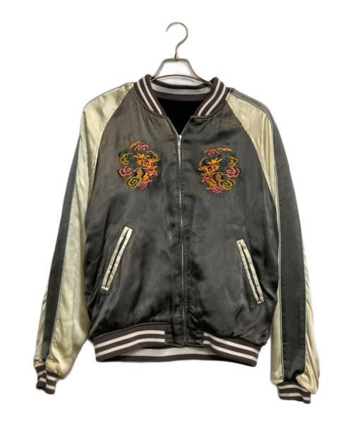 AVIREX（アヴィレックス）AVIREX (アヴィレックス) リバーシブルスカジャン ブラック×グレー サイズ:Lの古着・服飾アイテム