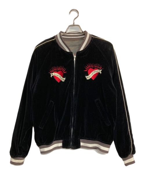 AVIREX（アヴィレックス）AVIREX (アヴィレックス) リバーシブルスカジャン ブラック×グレー サイズ:Lの古着・服飾アイテム