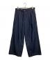 DRIES VAN NOTEN（ドリスヴァンノッテン）の古着「タックデニムワイドパンツ」｜インディゴ