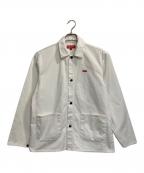 SUPREMEシュプリーム）の古着「15SS Snap Front Shop Jacket / スナップフロントショップジャケット」｜ホワイト