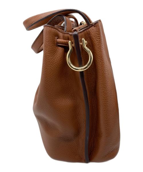 COLE HAAN（コールハーン）COLE HAAN (コールハーン) 巾着2WAYショルダーバッグ ブラウンの古着・服飾アイテム