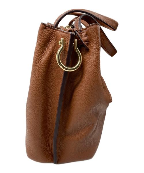 COLE HAAN（コールハーン）COLE HAAN (コールハーン) 巾着2WAYショルダーバッグ ブラウンの古着・服飾アイテム