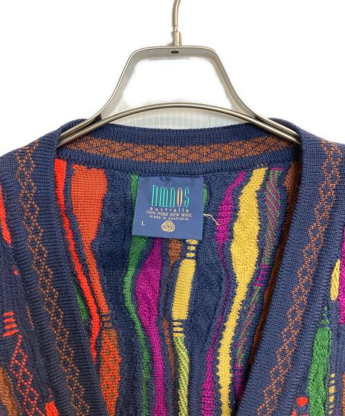 limnos（リムノス）limnos (リムノス) 3Dニットカーディガン ネイビー サイズ:Lの古着・服飾アイテム