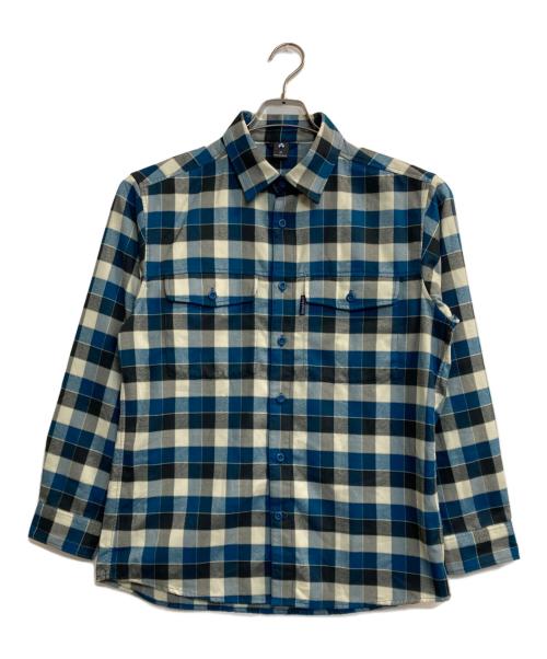 mont-bell（モンベル）mont-bell (モンベル) チェックシャツ ブルー×ホワイト サイズ:Mの古着・服飾アイテム