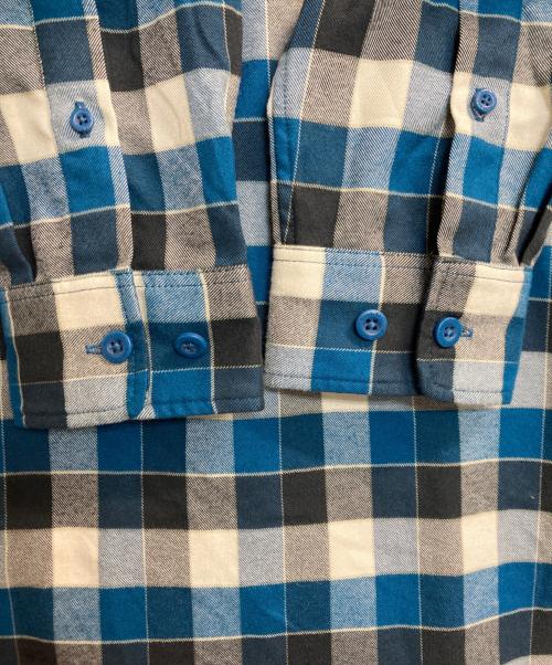 mont-bell（モンベル）mont-bell (モンベル) チェックシャツ ブルー×ホワイト サイズ:Mの古着・服飾アイテム