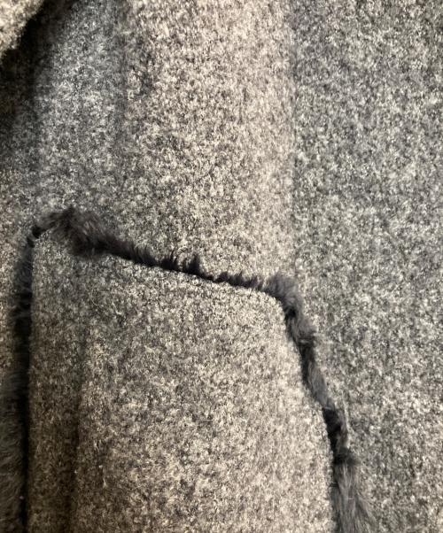 Leilian（レリアン）LEILIAN (レリアン) ファー付ジャケット グレー サイズ:13+　SIZEの古着・服飾アイテム