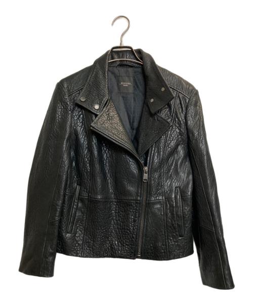 WEEKEND Max Mara（ウィークエンド マックスマーラ）Weekend Max Mara (ウィークエンド マックスマーラ) ラムレザーライダースジャケット ブラック サイズ:USA6の古着・服飾アイテム