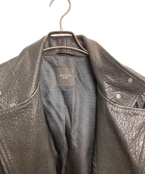 WEEKEND Max Mara（ウィークエンド マックスマーラ）Weekend Max Mara (ウィークエンド マックスマーラ) ラムレザーライダースジャケット ブラック サイズ:USA6の古着・服飾アイテム