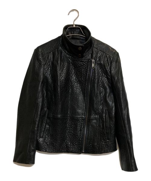 WEEKEND Max Mara（ウィークエンド マックスマーラ）Weekend Max Mara (ウィークエンド マックスマーラ) ラムレザーライダースジャケット ブラック サイズ:USA6の古着・服飾アイテム