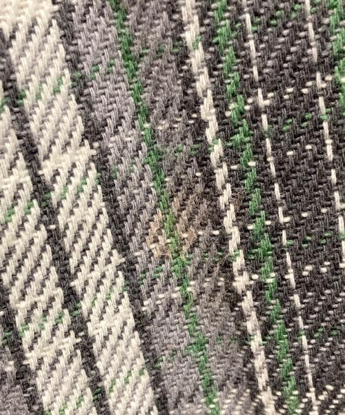 stussy（ステューシー）stussy (ステューシー) BEACH PLAID SHIRT/チェックシャツ グリーン×グレー サイズ:Sの古着・服飾アイテム