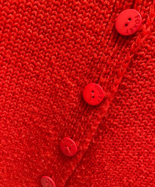 FOXEY（フォクシー）FOXEY (フォクシー) ニットジャケット レッド サイズ:42の古着・服飾アイテム