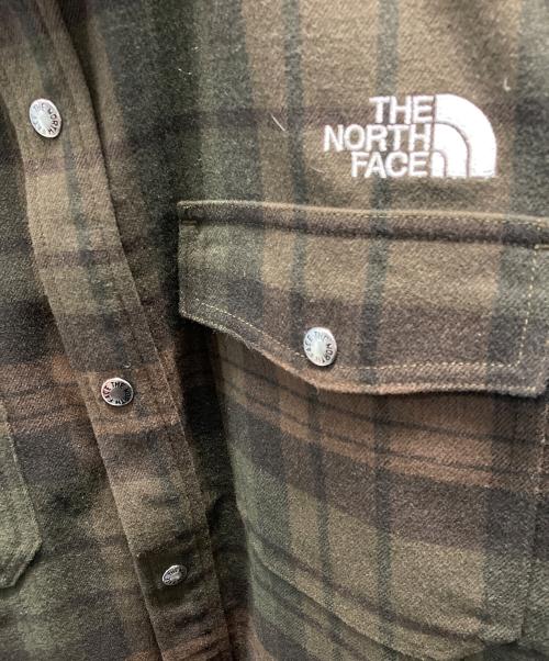 THE NORTH FACE（ザ ノース フェイス）THE NORTH FACE (ザ ノース フェイス) Brushy Creek Shirt カーキ×ブラウン サイズ:Lの古着・服飾アイテム