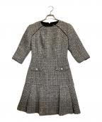EmiriaWizエミリアウィズ）の古着「ツイードワンピース」｜ブラック×ホワイト