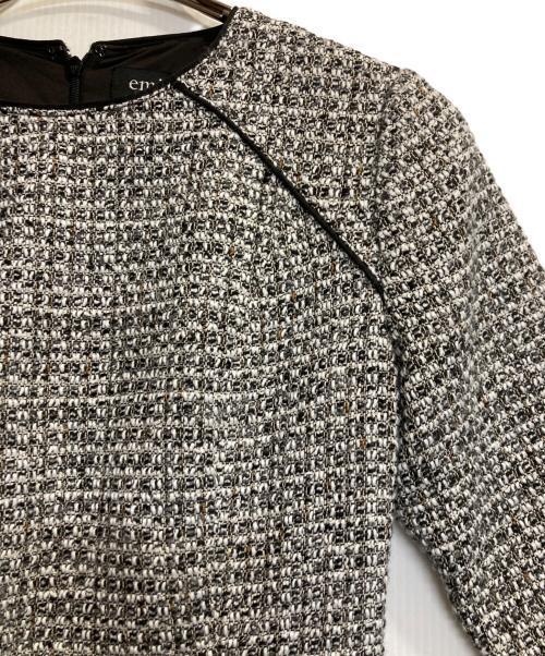 EmiriaWiz（エミリアウィズ）EmiriaWiz (エミリアウィズ) ツイードワンピース ブラック×ホワイト サイズ:Ｍの古着・服飾アイテム