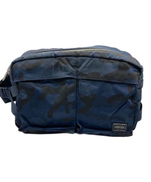 PORTER（ポーター）PORTER (ポーター) カモフラボディーバッグ ネイビーの古着・服飾アイテム