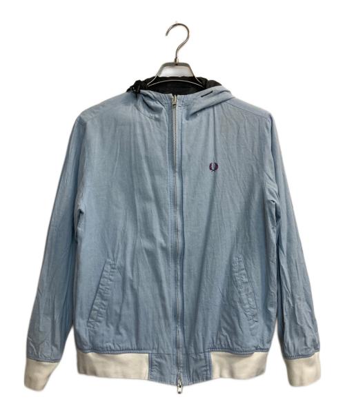 FRED PERRY（フレッドペリー）FRED PERRY (フレッドペリー) ジップジャケット ブラック×ブルー サイズ:Lの古着・服飾アイテム
