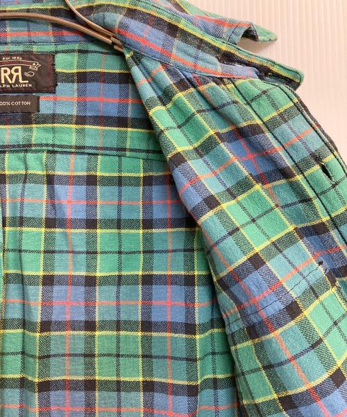 RRL（ダブルアールエル）RRL (ダブルアールエル) チェックシャツ グリーン×ブルー サイズ:記載なし(実寸サイズ参考)の古着・服飾アイテム