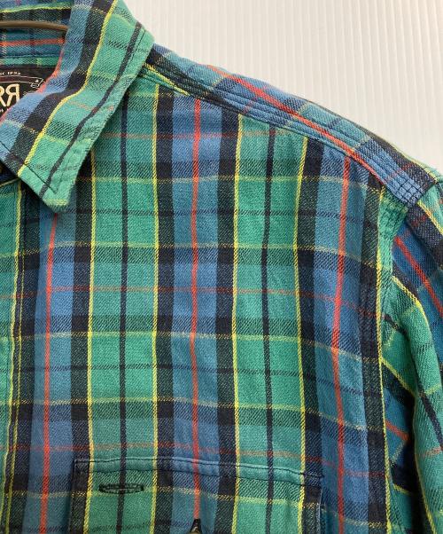 RRL（ダブルアールエル）RRL (ダブルアールエル) チェックシャツ グリーン×ブルー サイズ:記載なし(実寸サイズ参考)の古着・服飾アイテム