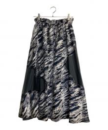 ANDREA&Co.（アンドレアアンドコー）の古着「ジャガードスカート」｜ネイビー