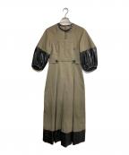 UNITED TOKYOユナイテッドトーキョー）の古着「ガーメントステッチワンピース」｜ブラック×カーキ