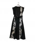 ANDREA&Co.アンドレアアンドコー）の古着「JACQUARD RIBBON DRESS」｜ブラック