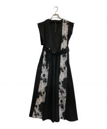 ANDREA&Co.（アンドレアアンドコー）の古着「JACQUARD RIBBON DRESS」｜ブラック