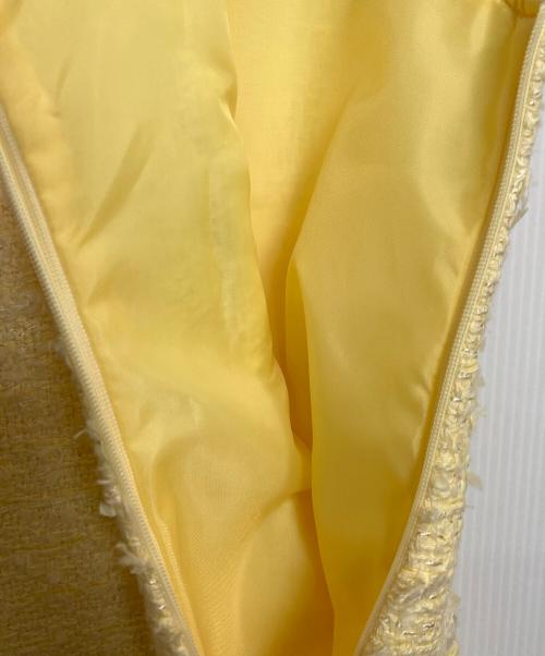 Bluelea（ブルレア）Bluelea (ブルレア) ダブルストラップツイードトップス イエロー サイズ:Fの古着・服飾アイテム