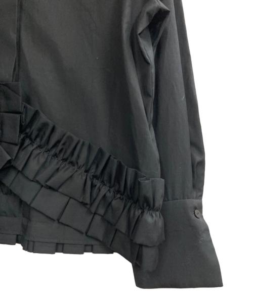 BLENHEIM（ブレンヘイム）BLENHEIM (ブレンヘイム) フリルヘムシャツ ブラック サイズ:XSの古着・服飾アイテム