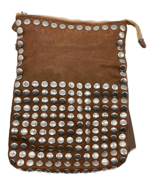 MARNI（マルニ）MARNI (マルニ) スタッズレザーショルダーバッグ ブラウンの古着・服飾アイテム