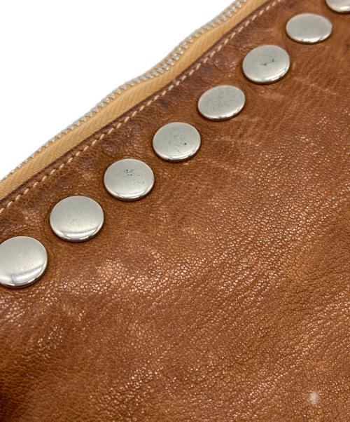 MARNI（マルニ）MARNI (マルニ) スタッズレザーショルダーバッグ ブラウンの古着・服飾アイテム