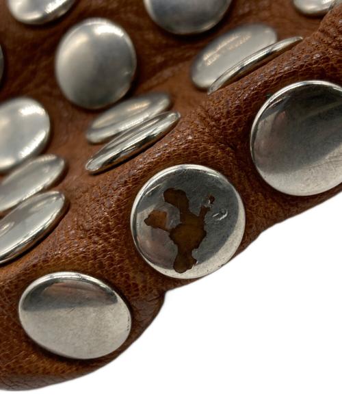 MARNI（マルニ）MARNI (マルニ) スタッズレザーショルダーバッグ ブラウンの古着・服飾アイテム