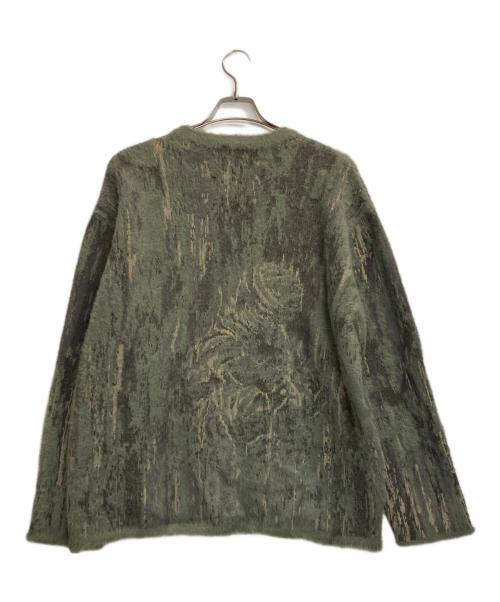 derschutze（デルシュッツ）derschutze (デルシュッツ) 24AWカモフラシャギーニット グリーン サイズ:Ｌの古着・服飾アイテム