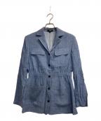 theoryセオリー）の古着「Denim Crunch Cinched Jacket」｜ブルー