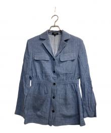 theory（セオリー）の古着「Denim Crunch Cinched Jacket」｜ブルー
